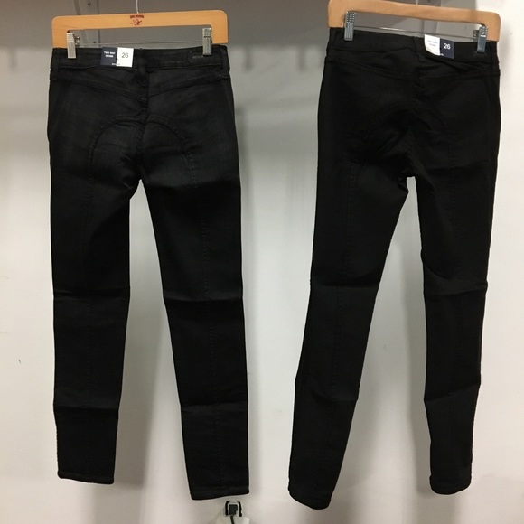 NWT BLEULAB GREAT SUPER STRETCH FIT HORSESHOE BLK JEGGING Reversible Jean - Picture 3 of 12